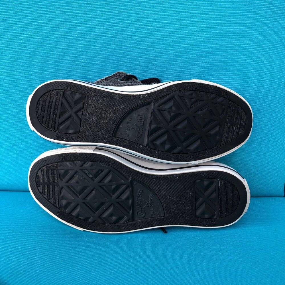 Converse All Star Low Top Black Double Tonge Studded Women's Sneaker - Picture 6 of 7